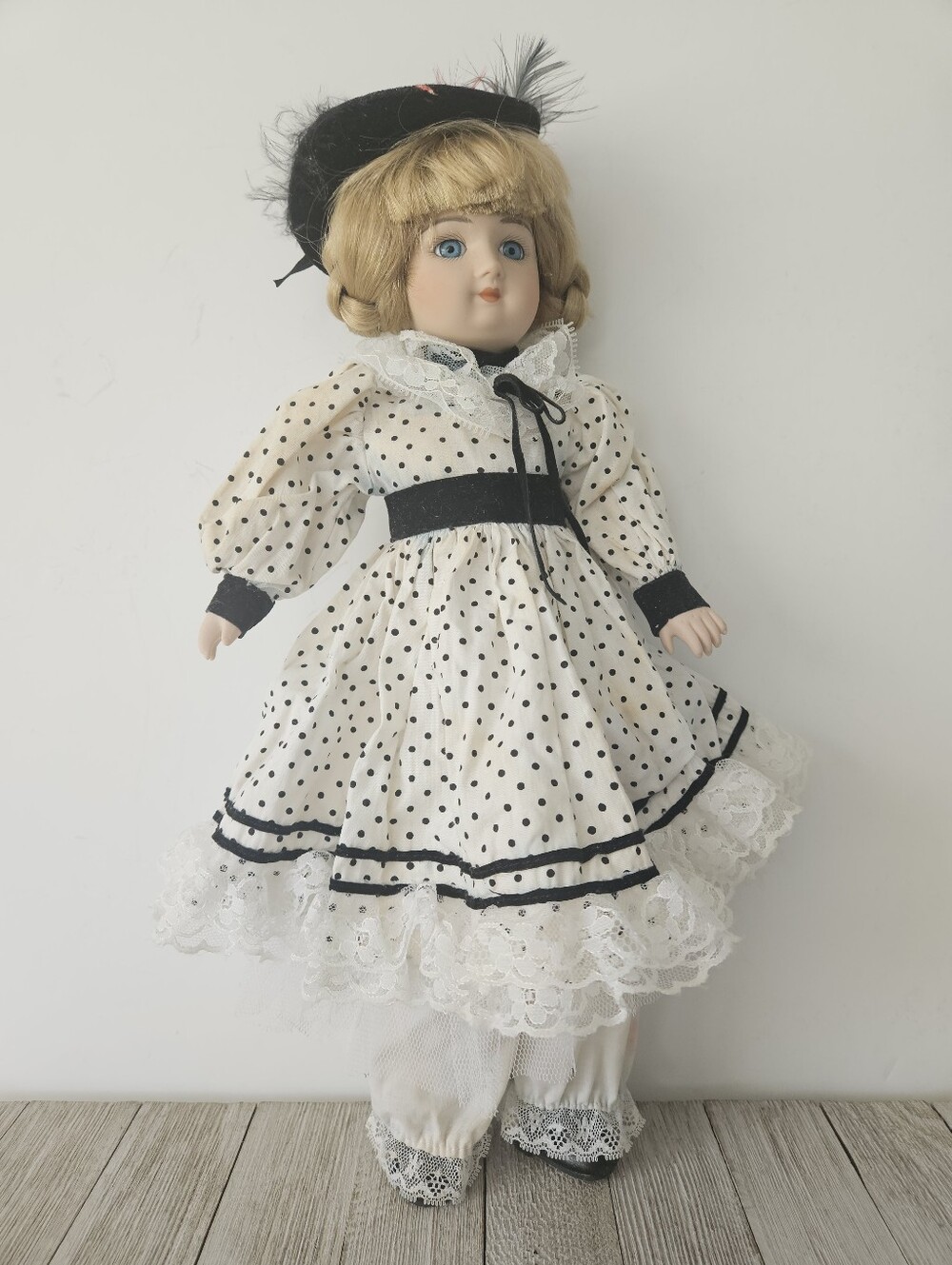 Vintage MYD Marian Yu Designs 16" Porcelain Doll 4027/6000 with Blonde Hair and